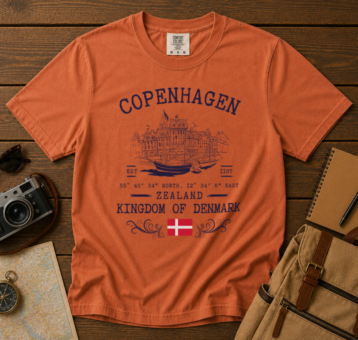 Copenhagen T-Shirt in Yam - roamstride graphic tee