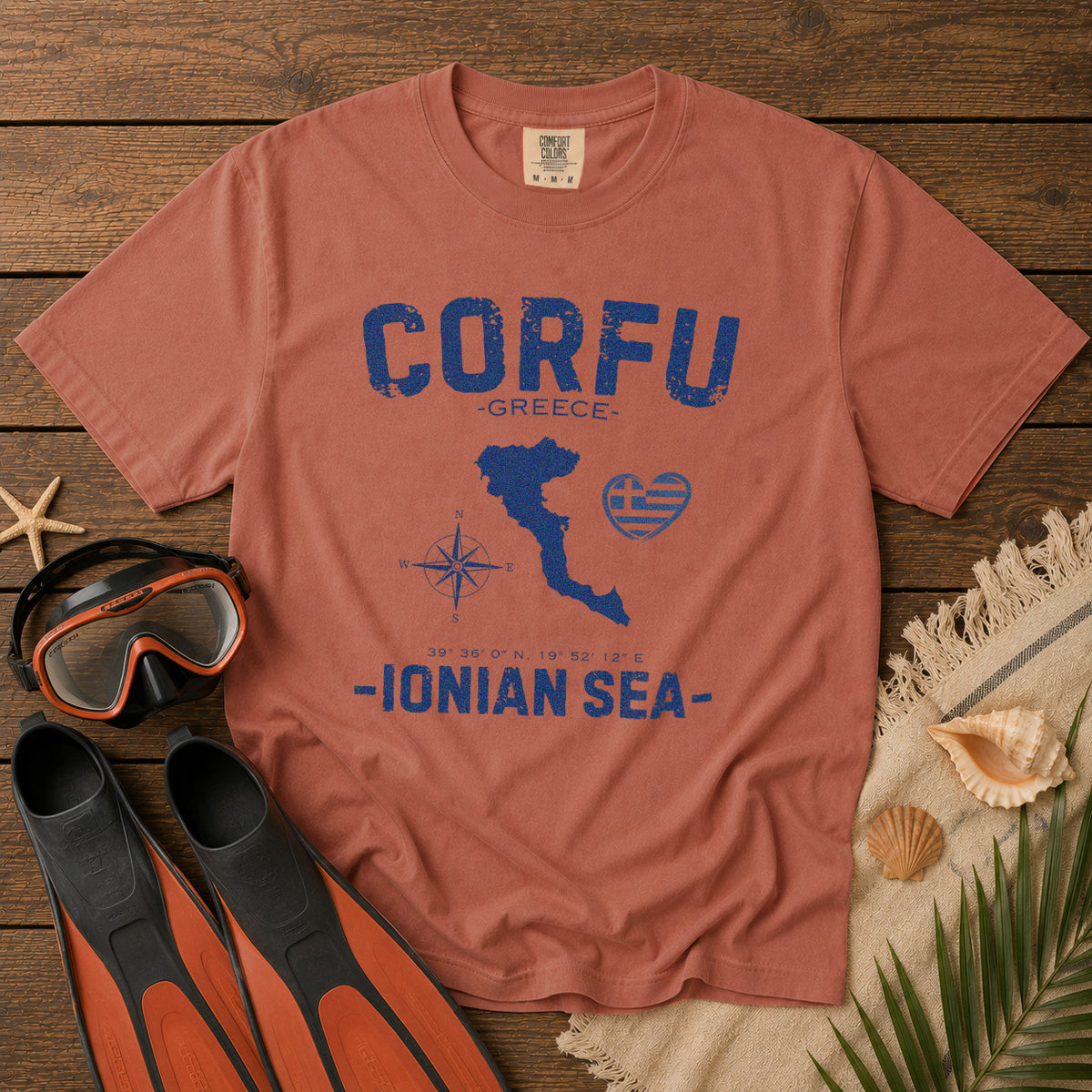 Corfu T-Shirt in Yam - roamstride graphic tee