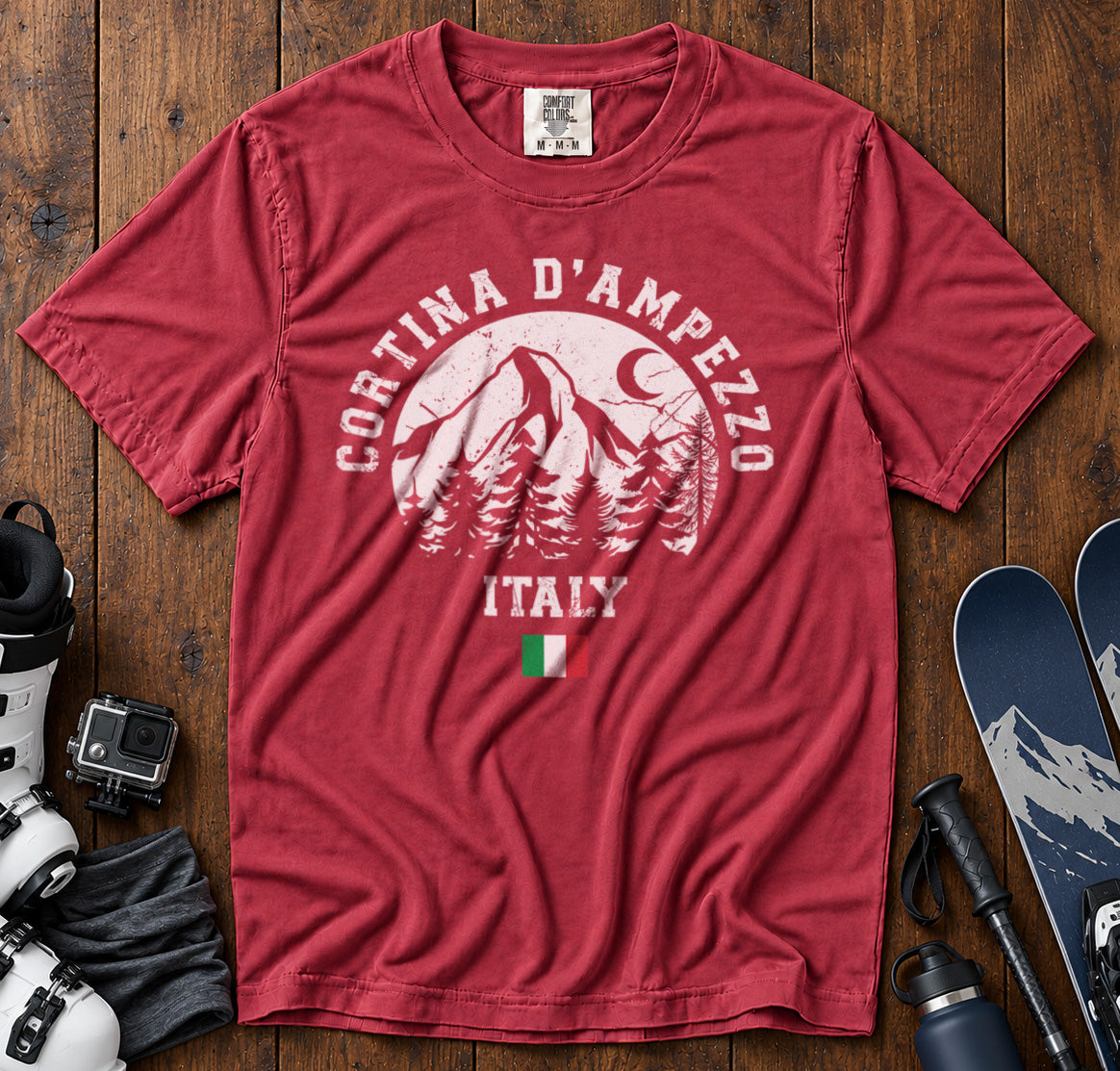 Cortina d'Ampezzo T-Shirt in Chili - roamstride graphic tee