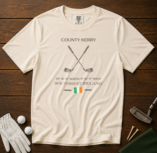 County Kerry Golf T-Shirt in Ivory - roamstride graphic tee