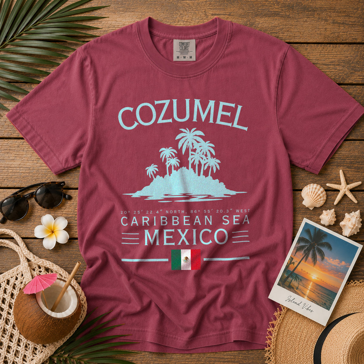 Cozumel T-Shirt in Chili - roamstride graphic tee