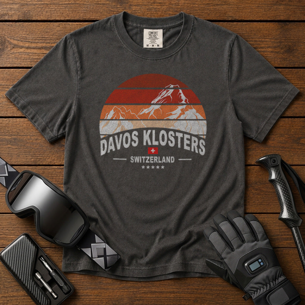 Davos Klosters Switzerland T-Shirt in Pepper - roamstride graphic tee