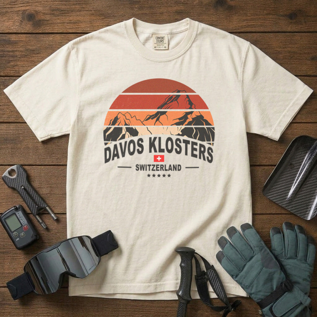Davos Klosters Switzerland T-Shirt in Ivory - roamstride graphic tee