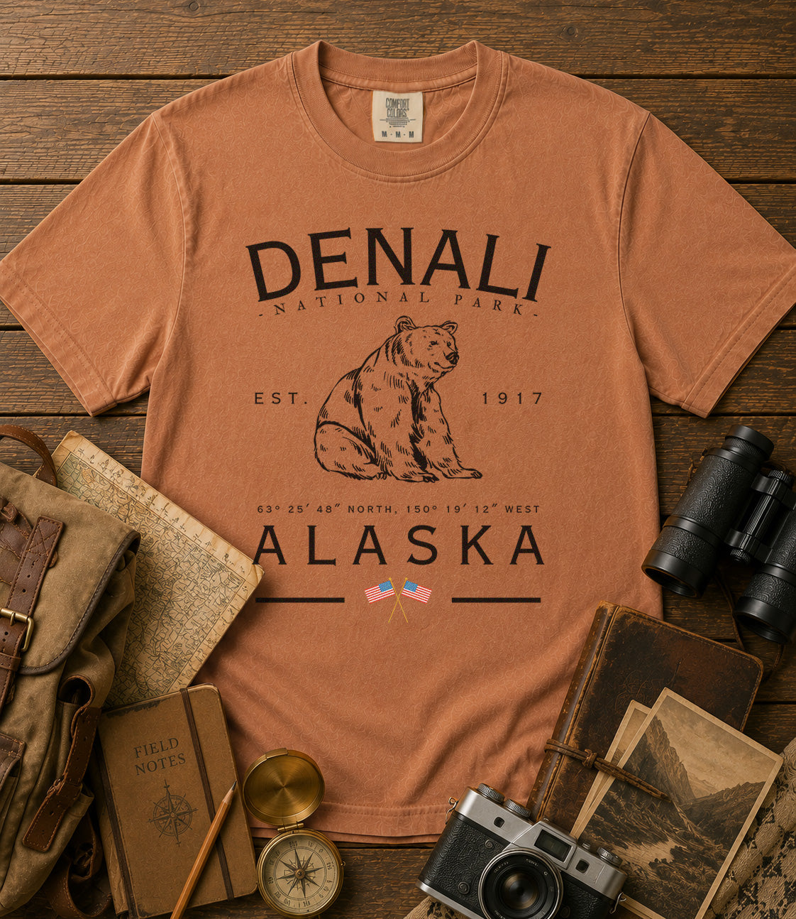 Denali National Park T-Shirt in Yam - roamstride graphic tee