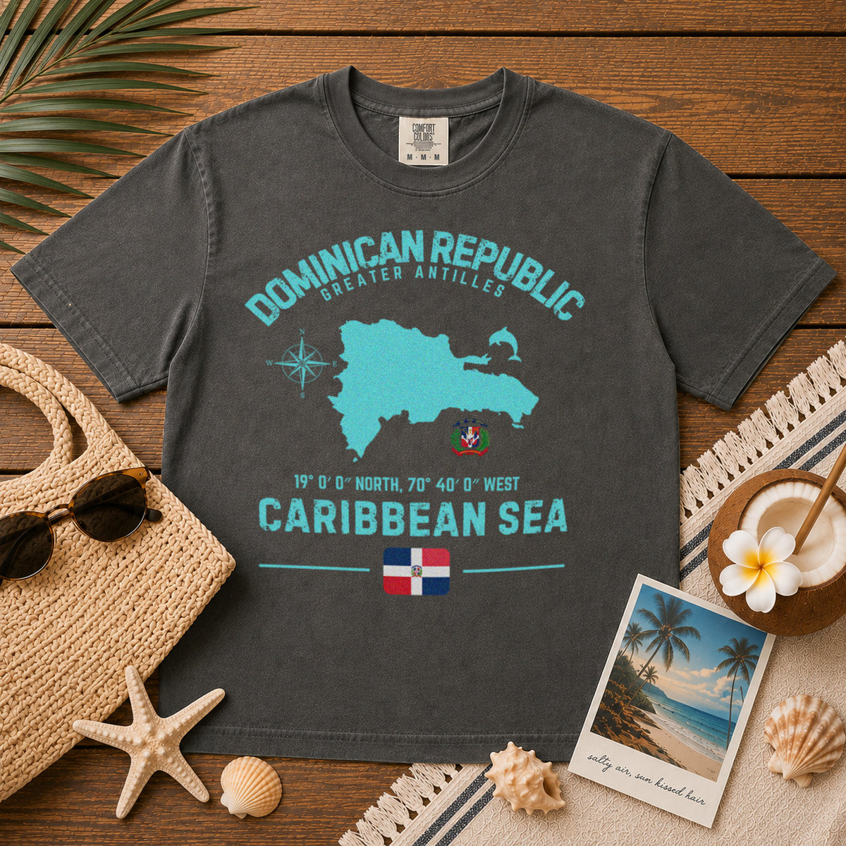 Dominican Republic T-Shirt in Pepper - roamstride graphic tee