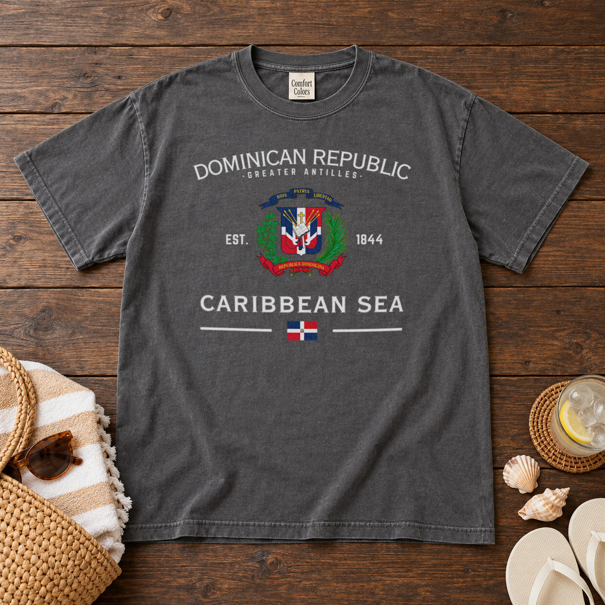 Dominican Republic T-Shirt in Pepper - roamstride graphic tee