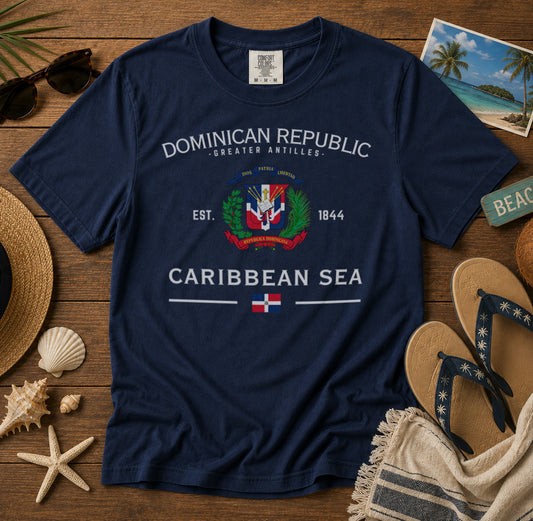 Dominican Republic T-Shirt in Navy - roamstride graphic tee