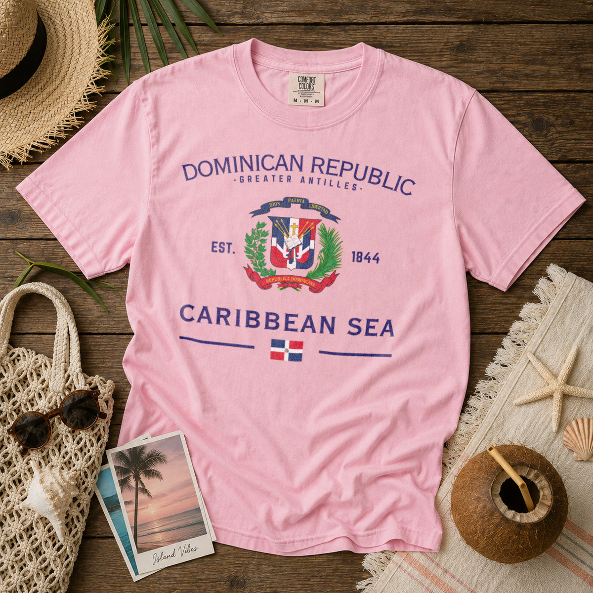Dominican Republic T-Shirt in Blossom - roamstride graphic tee