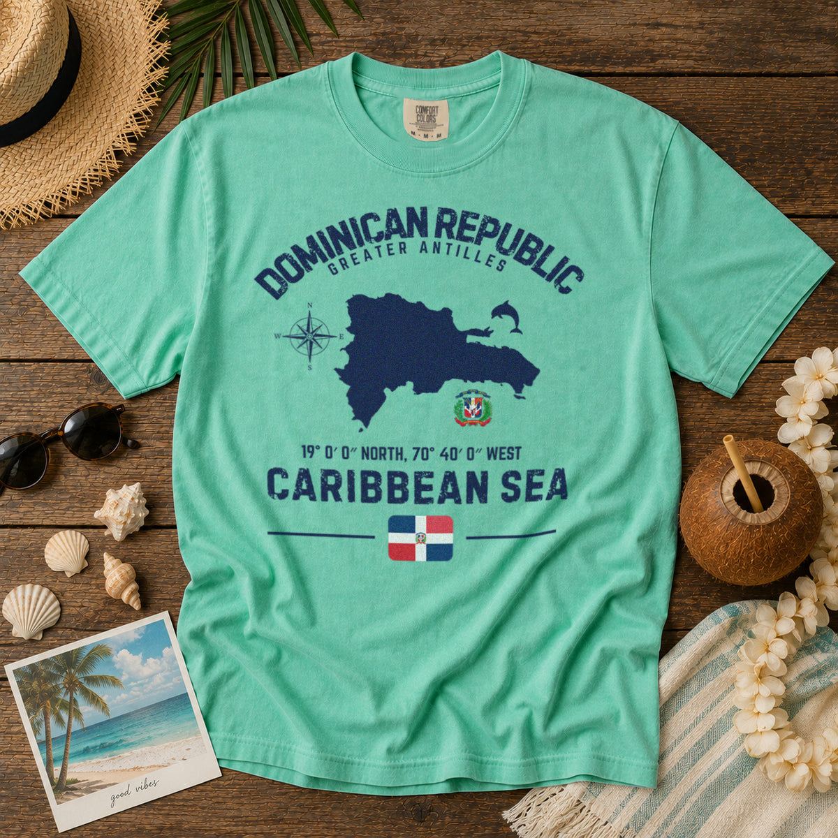 Dominican Republic T-Shirt in Island Reef - roamstride graphic tee