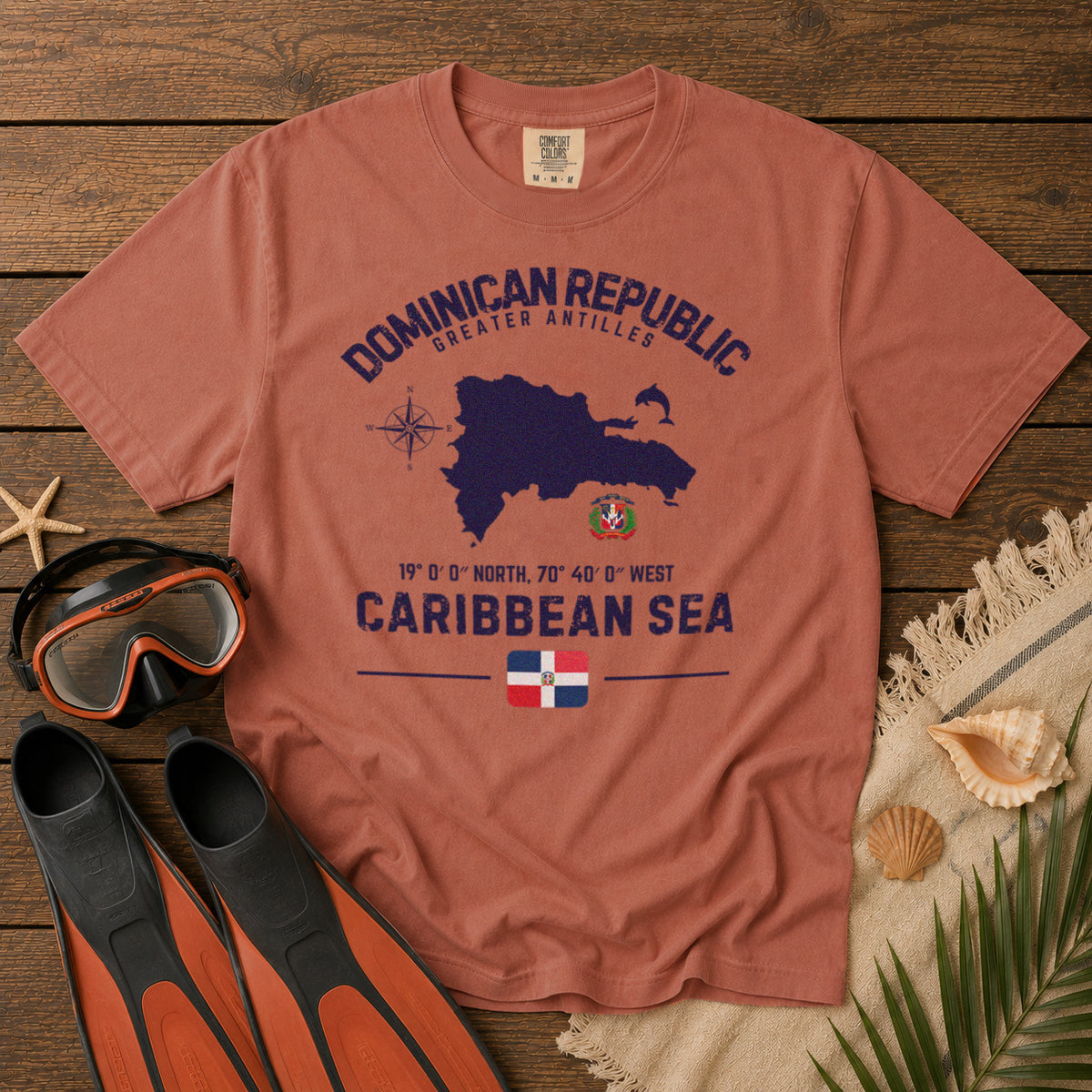 Dominican Republic T-Shirt in Yam - roamstride graphic tee