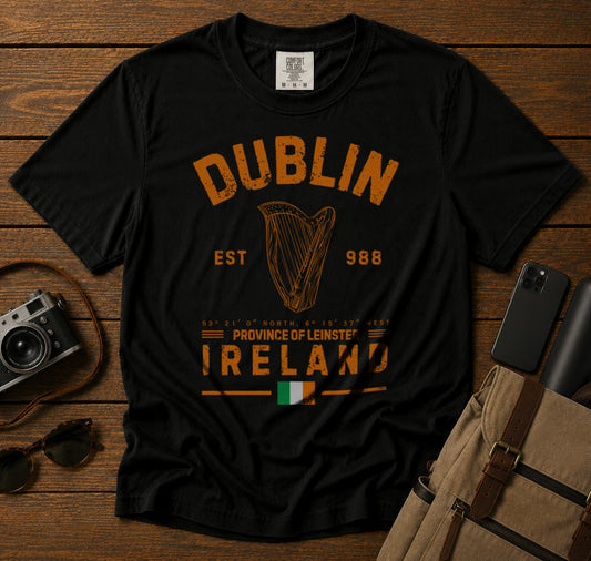 Dublin T-Shirt in Black - roamstride graphic tee