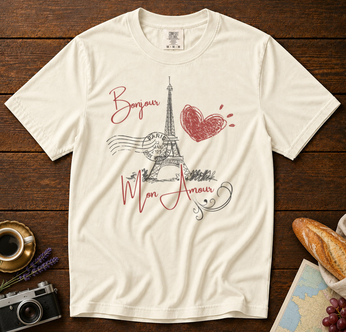 Eiffel Tower Paris T-Shirt in Ivory - roamstride graphic tee