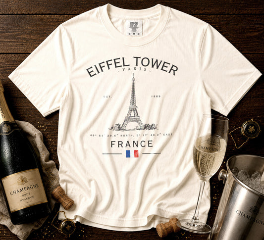 Eiffel Tower T-Shirt in Ivory - roamstride graphic tee