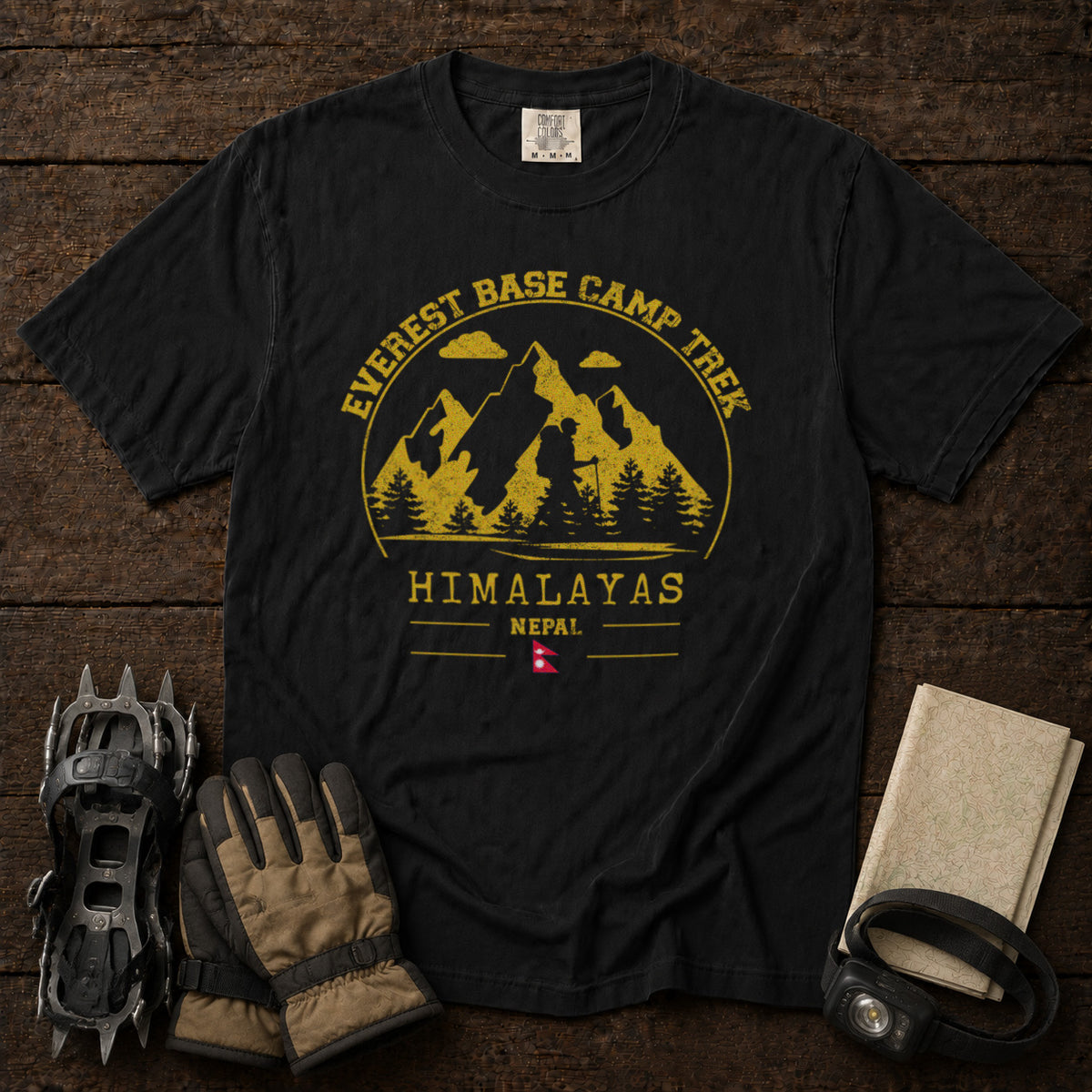 Everest Base Camp T-Shirt in Black - roamstride graphic tee
