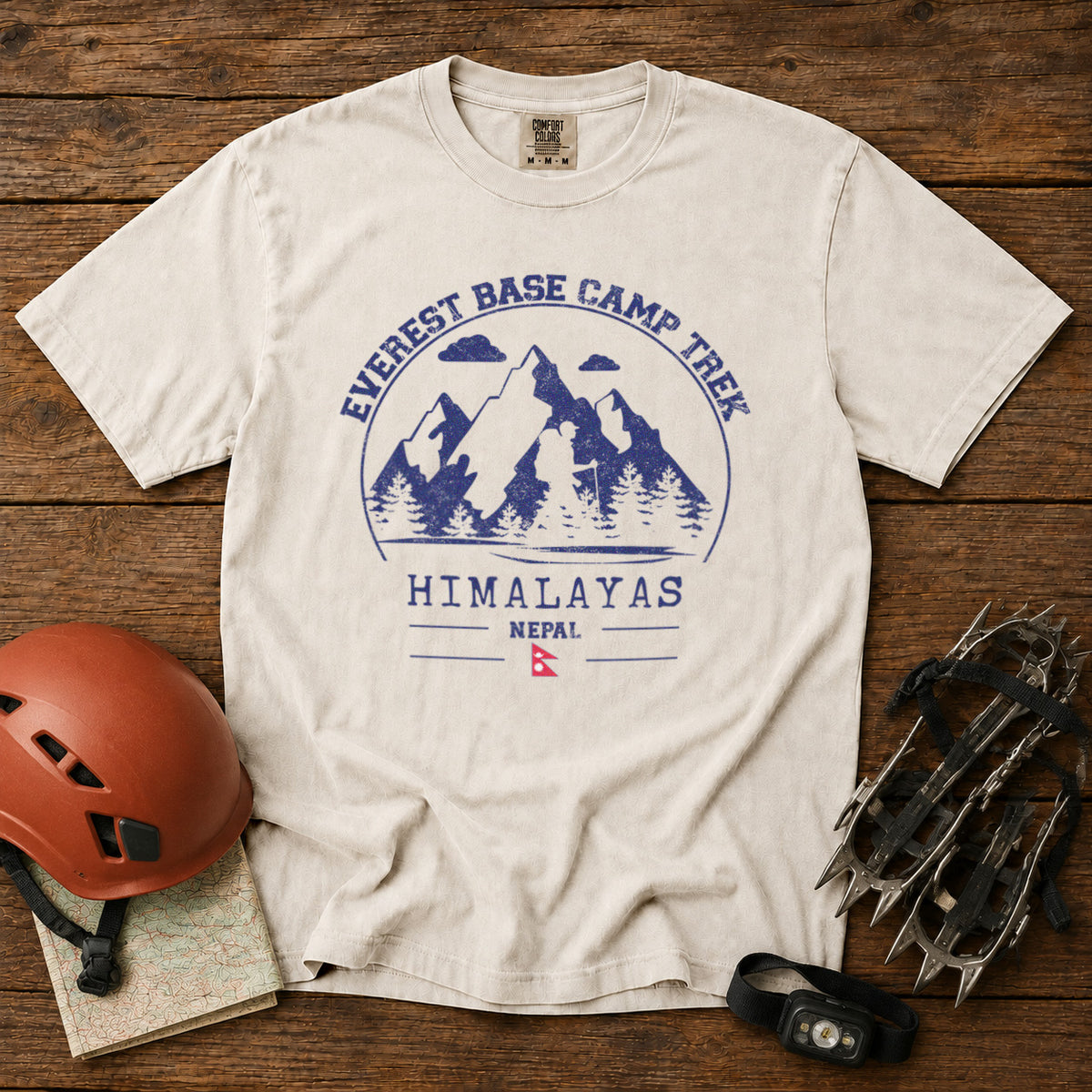 Everest Base Camp T-Shirt in Ivory - roamstride graphic tee