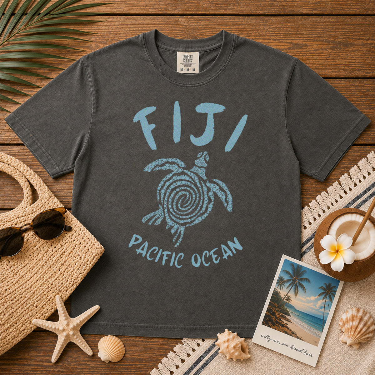 Fiji T-Shirt in Pepper - roamstride graphic tee