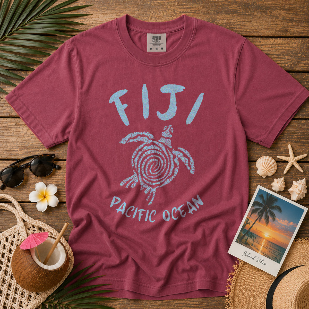 Fiji T-Shirt in Chili - roamstride graphic tee