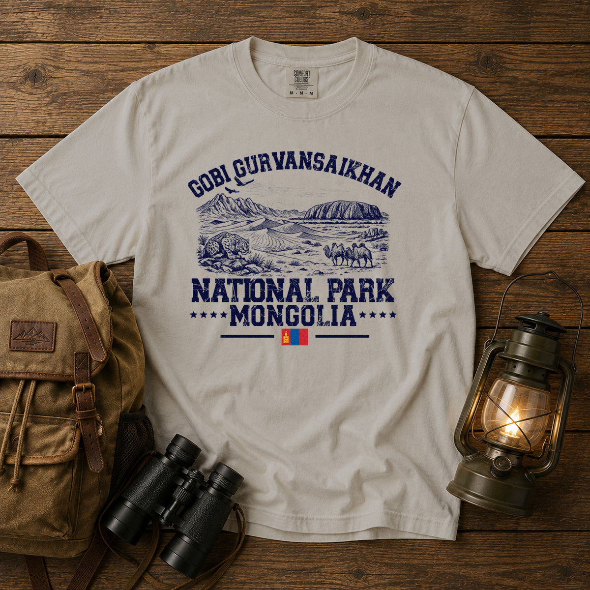 Gobi Gurvansaikhan National Park T-Shirt in Ivory - roamstride graphic tee