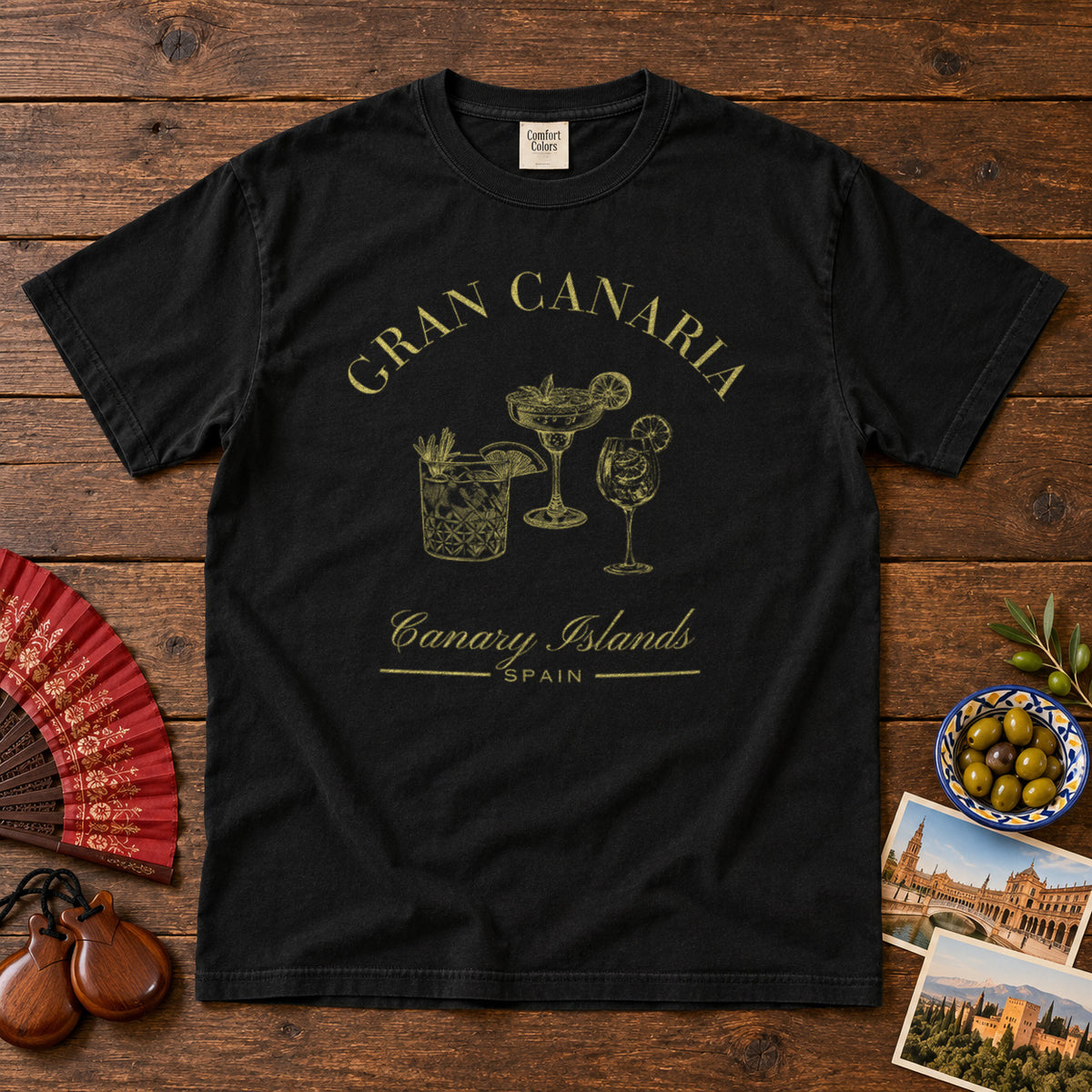 Gran Canaria Canary Islands T-Shirt in Black - roamstride graphic tee
