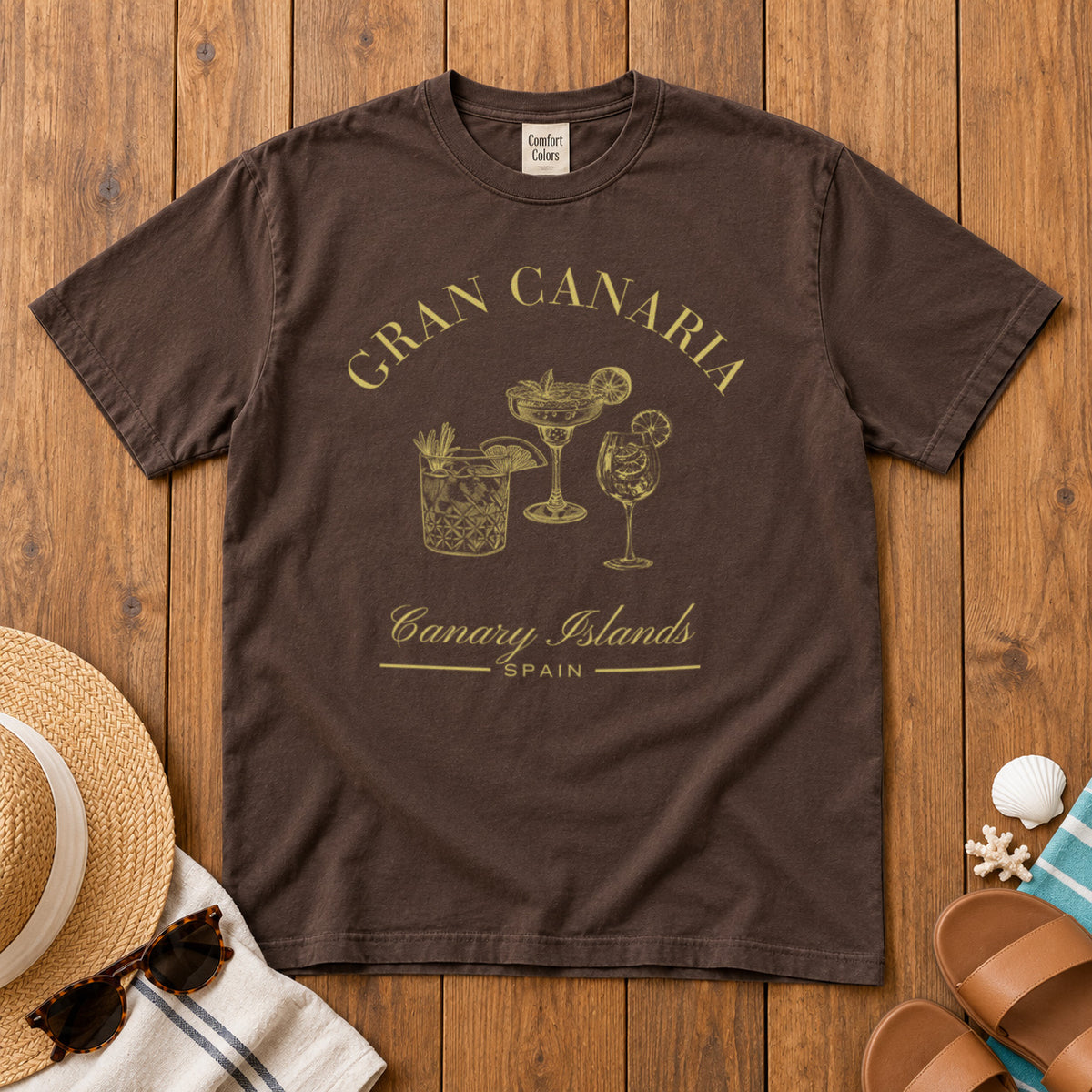 Gran Canaria Canary Islands T-Shirt in Espresso - roamstride graphic tee