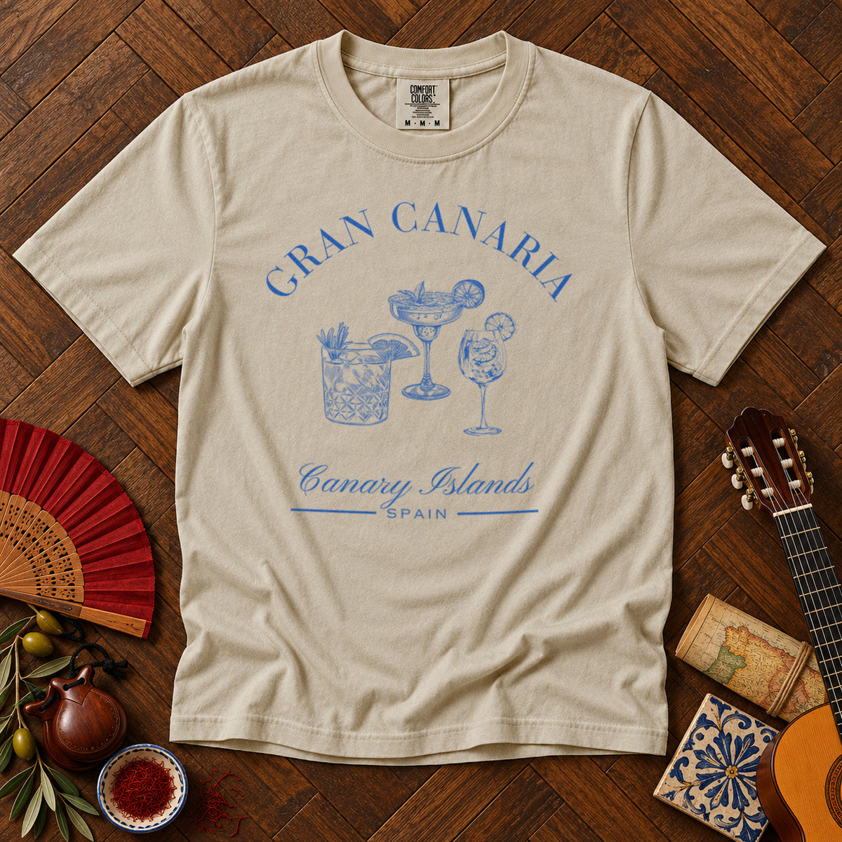 Gran Canaria Canary Islands T-Shirt in Ivory - roamstride graphic tee