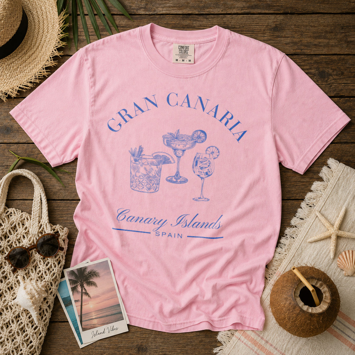 Gran Canaria Canary Islands T-Shirt in Blossom - roamstride graphic tee
