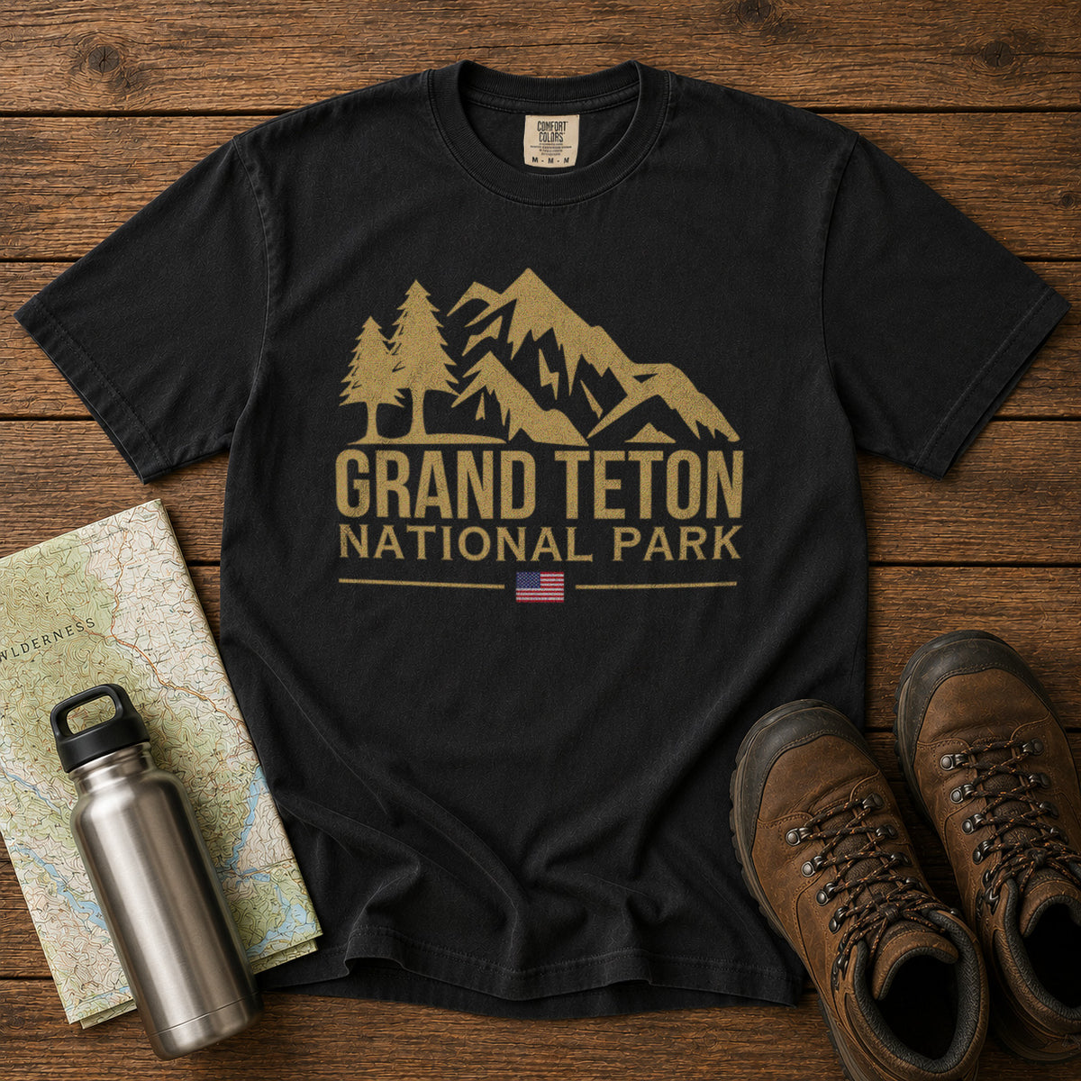 Grand Teton National Park T-Shirt in Black - roamstride graphic tee