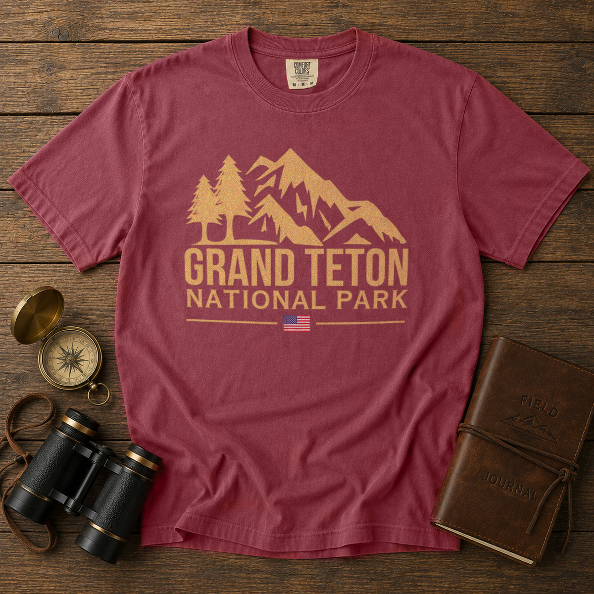 Grand Teton National Park T-Shirt in Chili - roamstride graphic tee