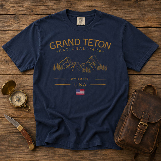 Grand Teton National Park T-Shirt in Navy - roamstride graphic tee