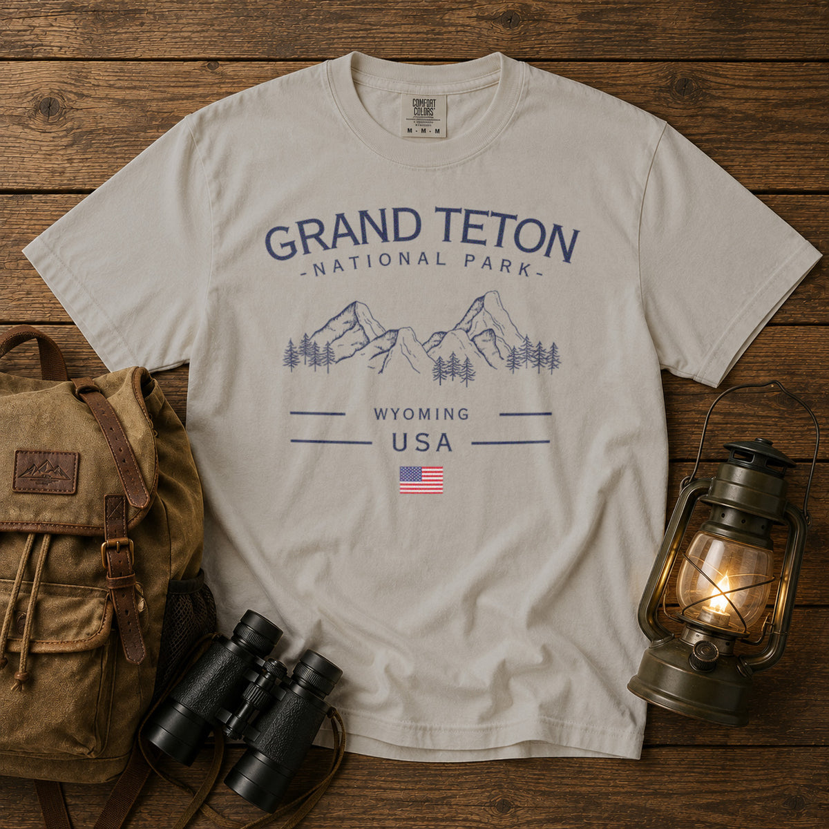 Grand Teton National Park T-Shirt in Ivory - roamstride graphic tee