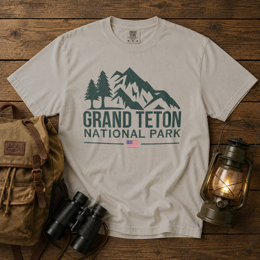 Grand Teton National Park T-Shirt in Ivory - roamstride graphic tee