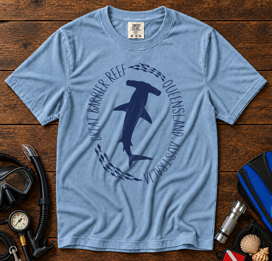 Great Barrier Reef Australia T-Shirt in Chambray - roamstride graphic tee