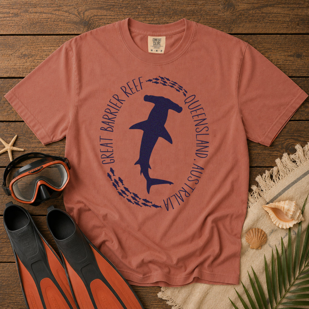Great Barrier Reef Australia T-Shirt in Yam - roamstride graphic tee