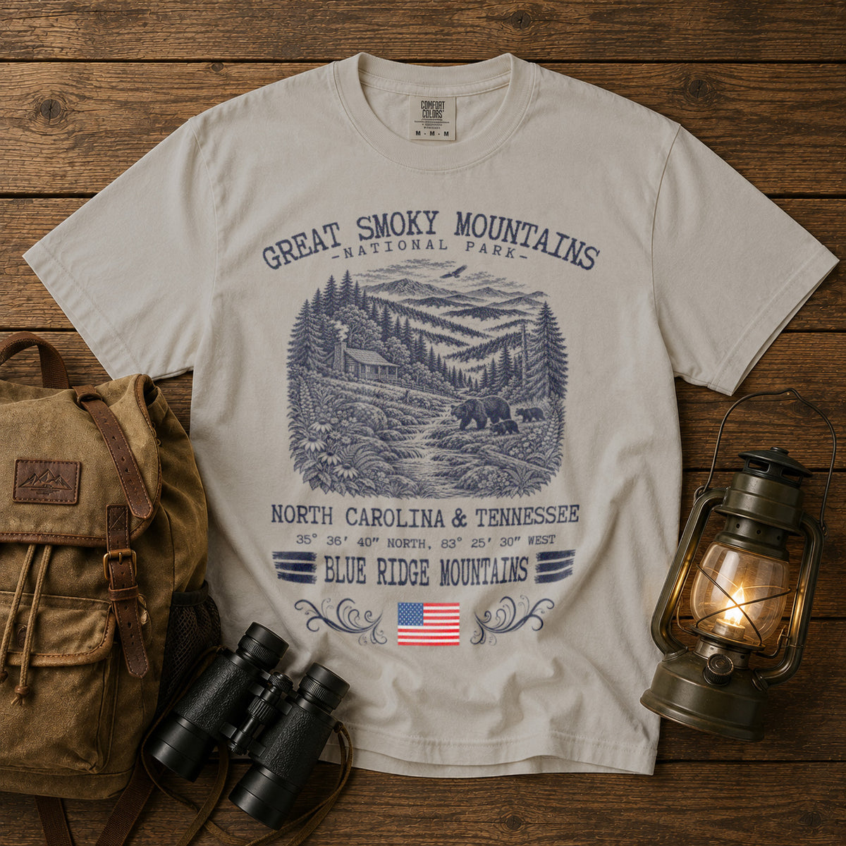 Great Smoky Mountains National Park T-Shirt in Ivory - roamstride graphic tee