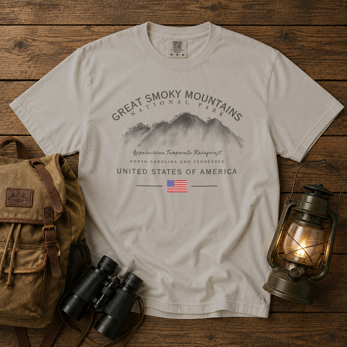 Great Smoky Mountains National Park T-Shirt in Ivory - roamstride graphic tee