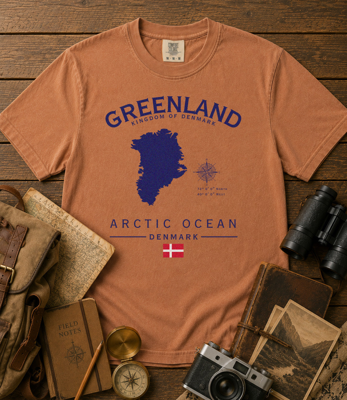 Greenland T-Shirt in Yam - roamstride graphic tee