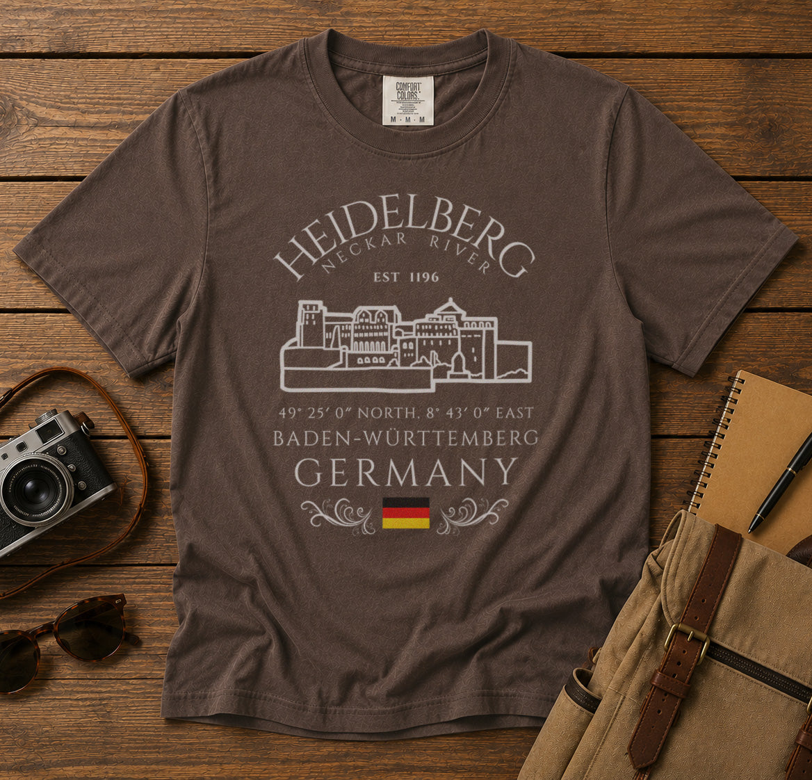 Heidelberg T-Shirt in Espresso - roamstride graphic tee