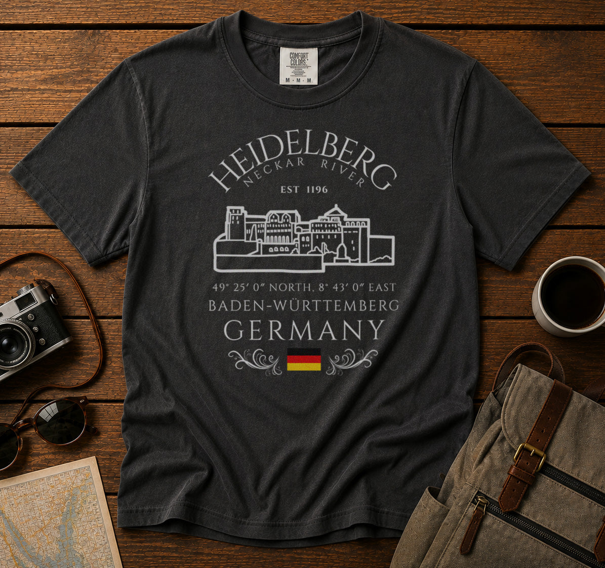 Heidelberg T-Shirt in Pepper - roamstride graphic tee