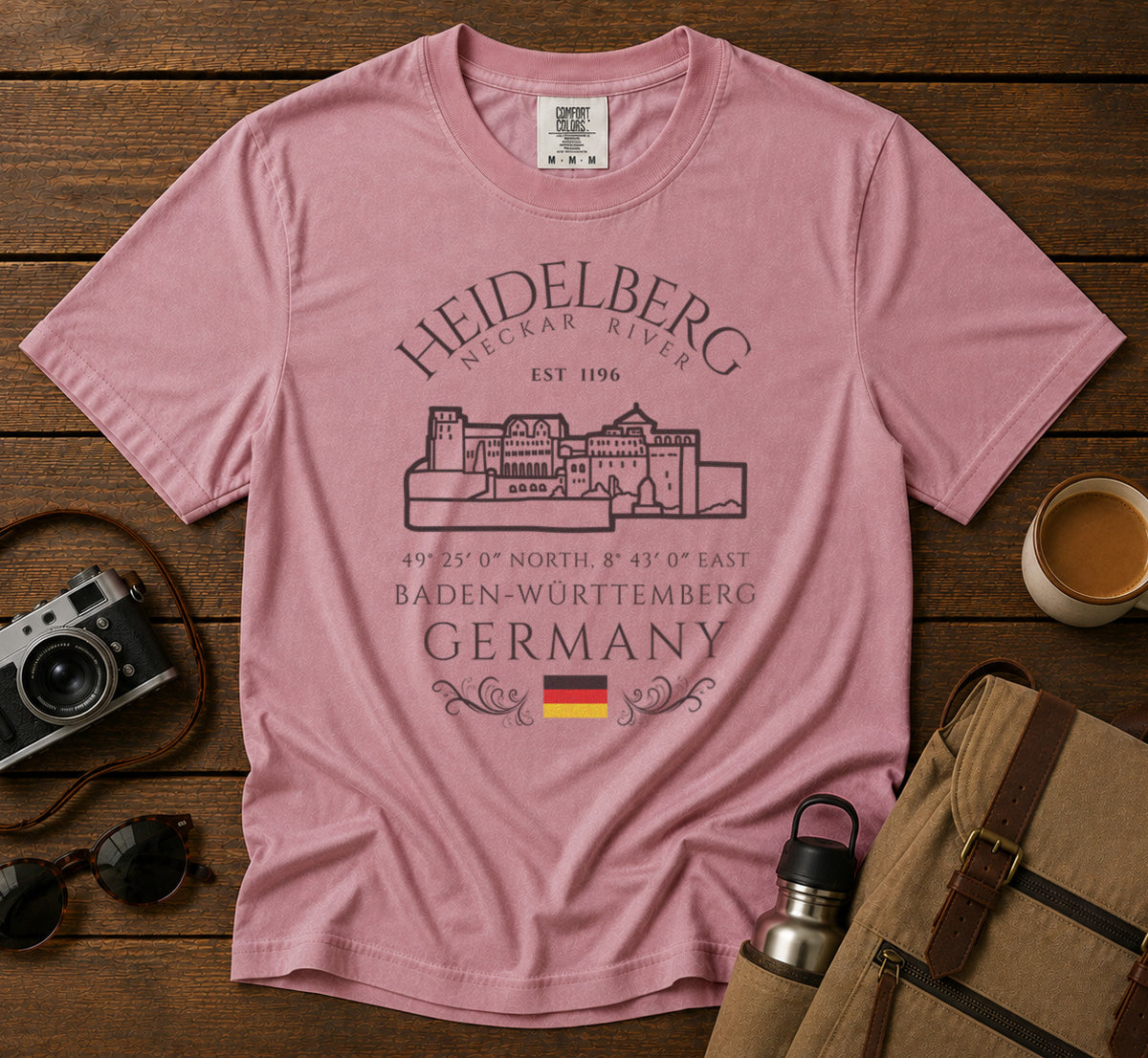 Heidelberg T-Shirt in Blossom - roamstride graphic tee