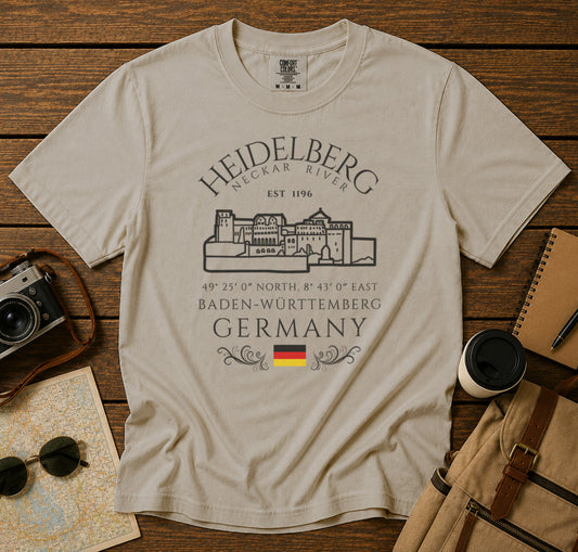 Heidelberg T-Shirt in Ivory - roamstride graphic tee