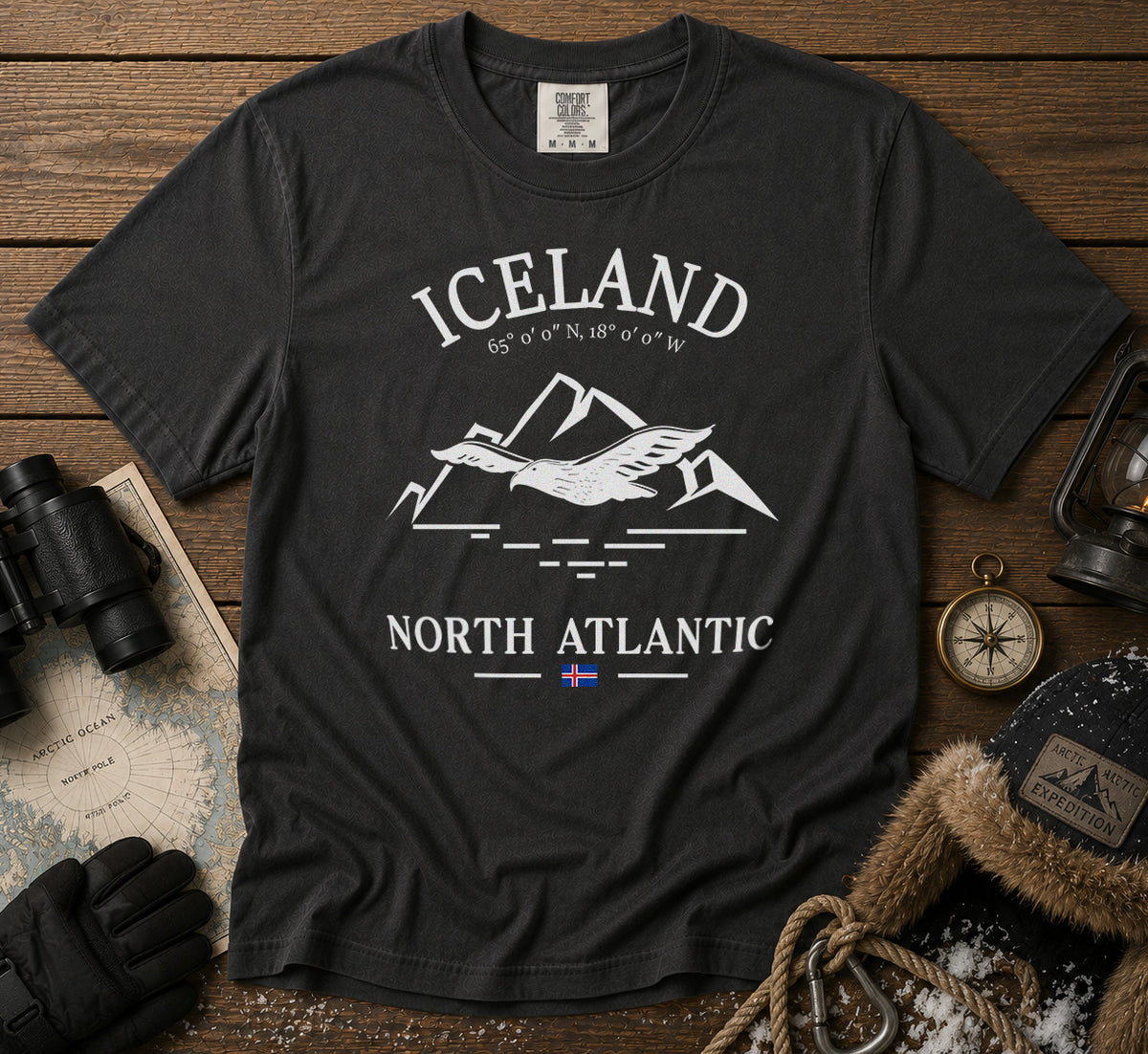 Iceland T-Shirt in Pepper - roamstride graphic tee