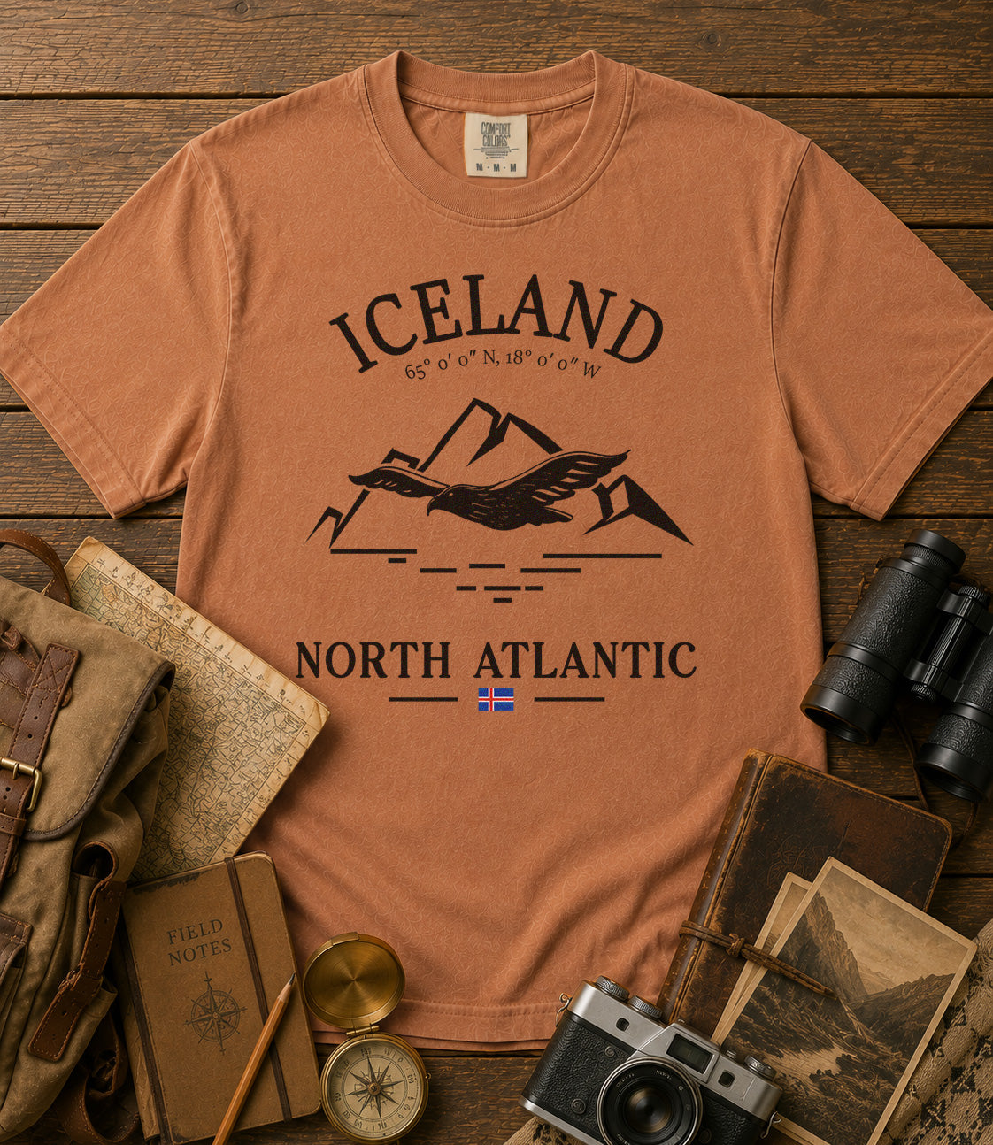 Iceland T-Shirt in Yam - roamstride graphic tee