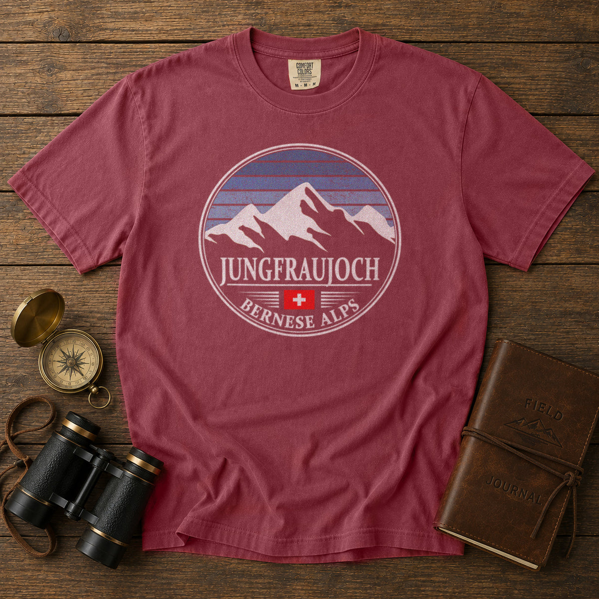 Jungfraujoch T-Shirt in Chili - roamstride graphic tee