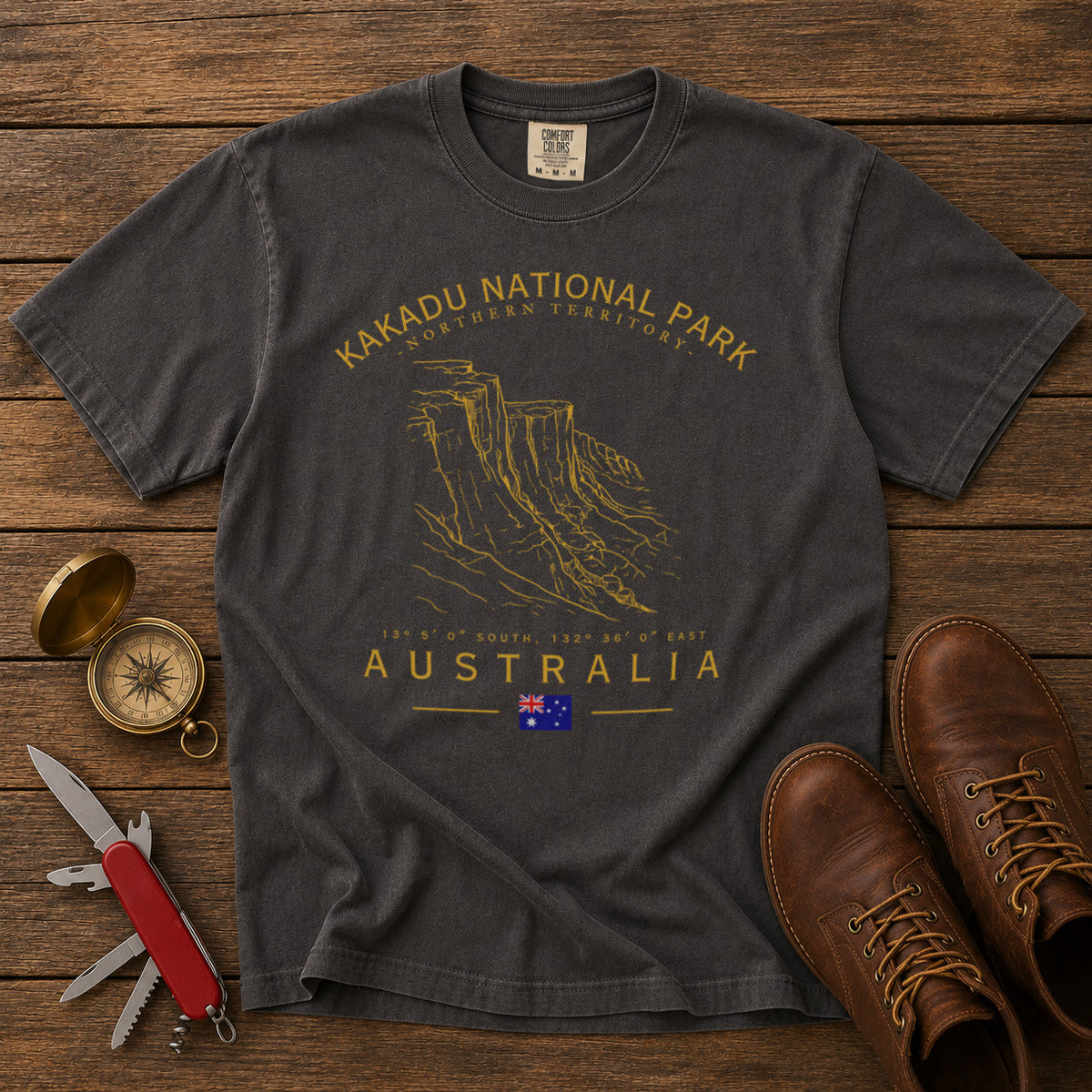Kakadu National Park T-Shirt in Pepper - roamstride graphic tee