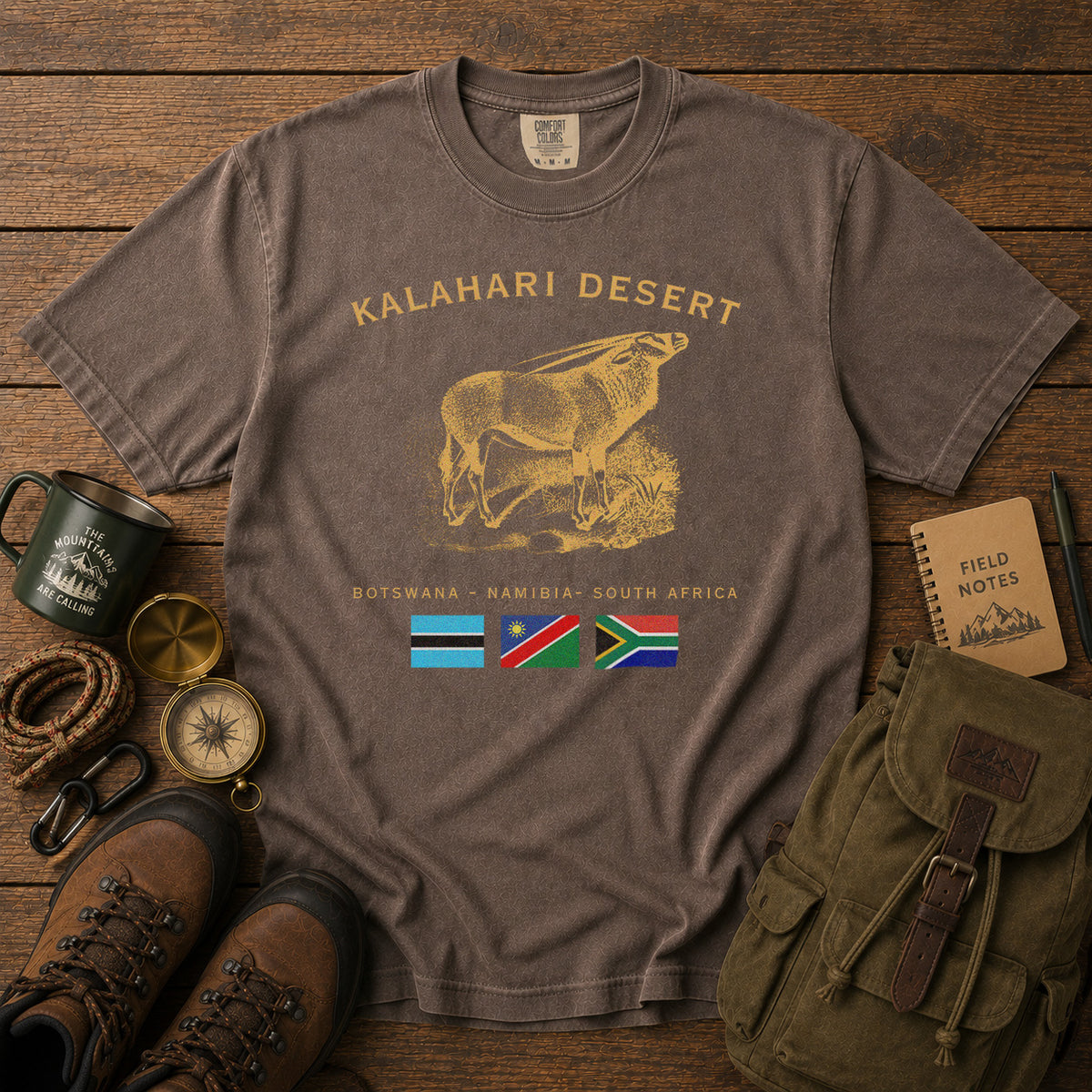 Kalahari Desert T-Shirt in Espresso - roamstride graphic tee