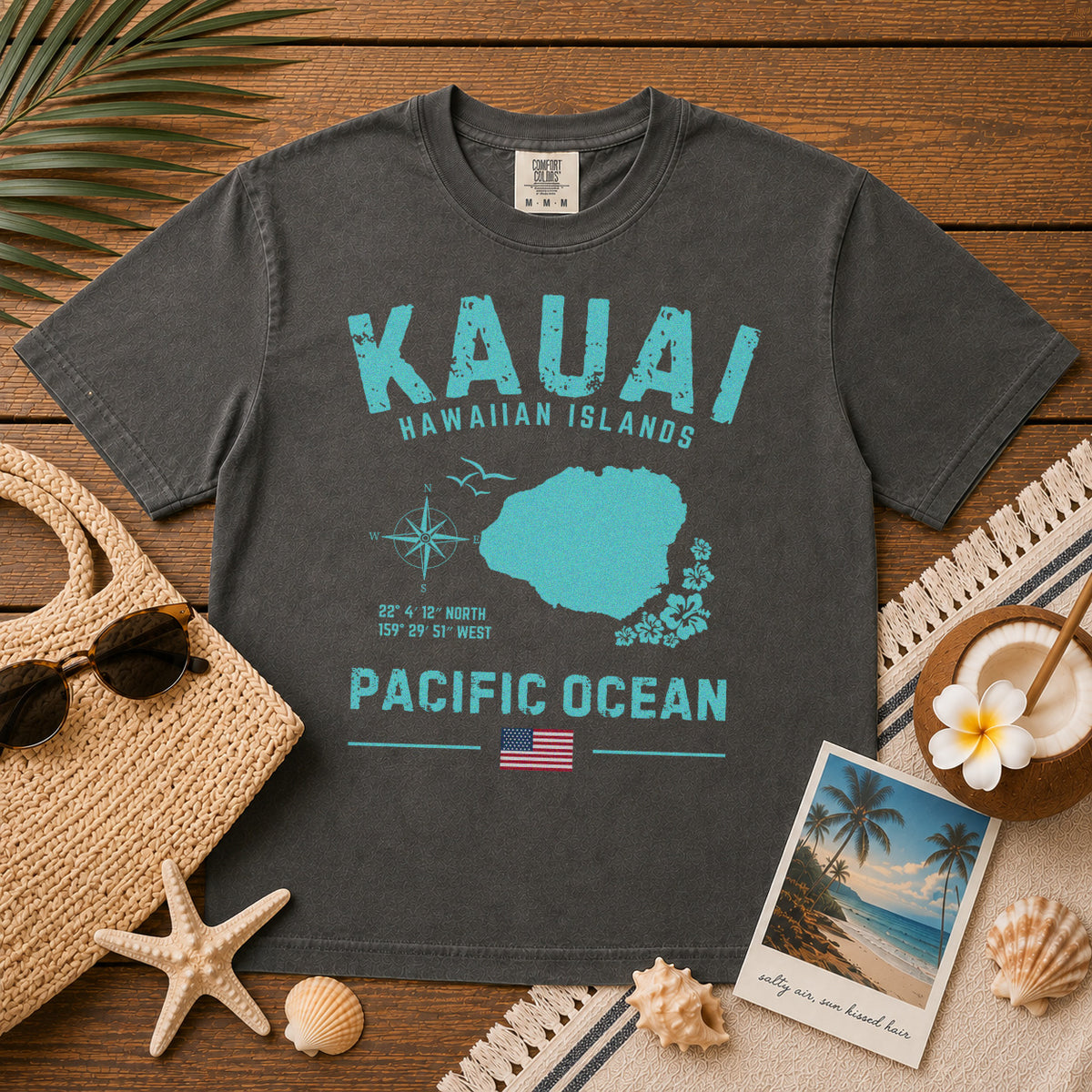 Kauai T-Shirt in Pepper - roamstride graphic tee