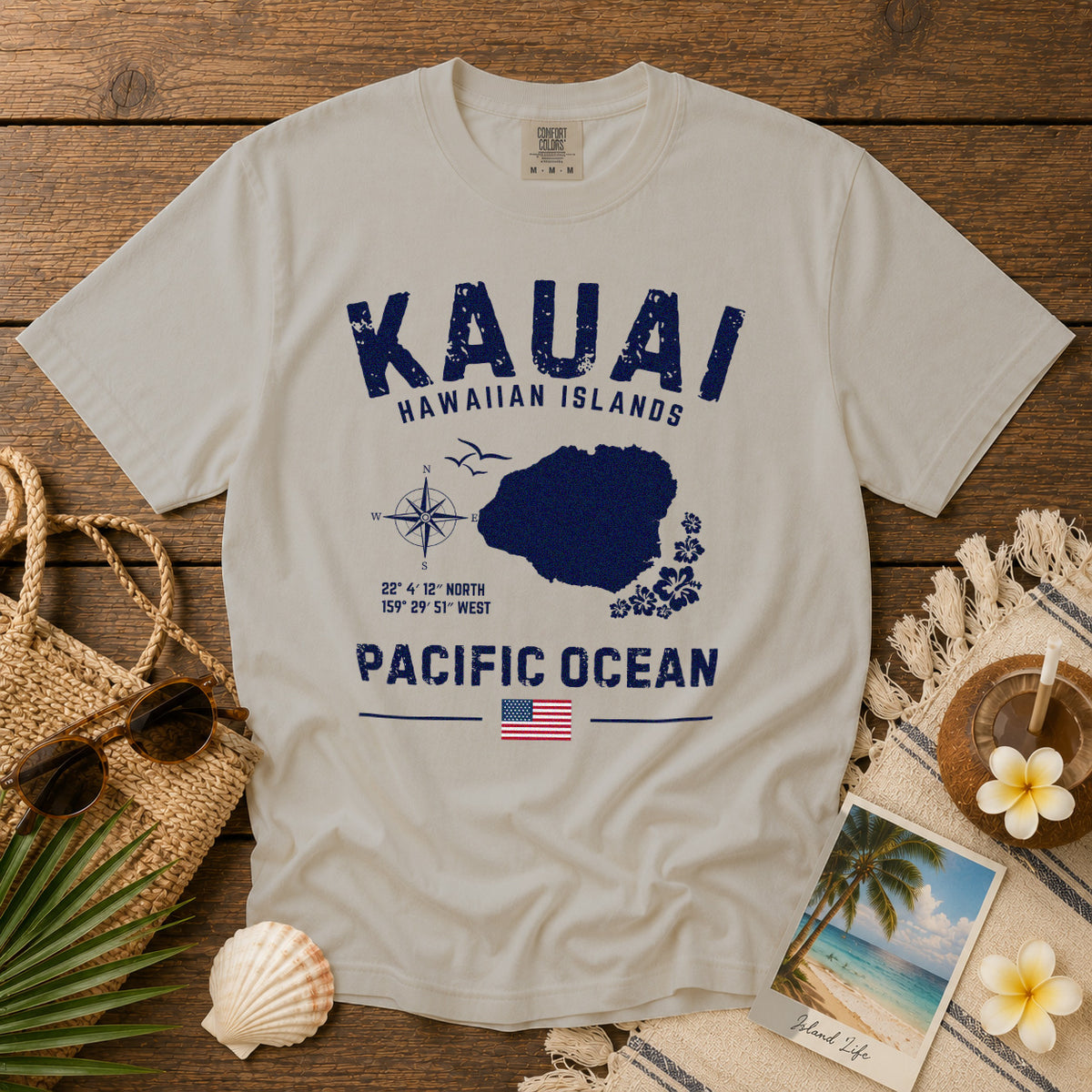 Kauai T-Shirt in Ivory - roamstride graphic tee