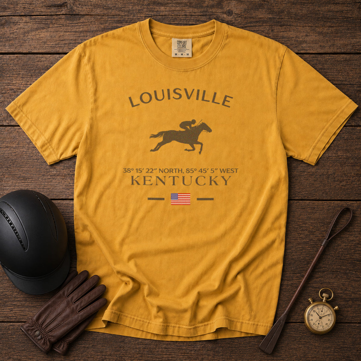 Kentucky T-Shirt in Mustard - roamstride graphic tee