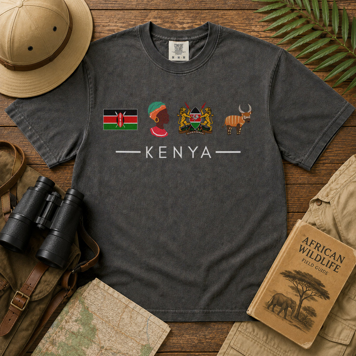 Kenya African Culture T-Shirt in Pepper - roamstride graphic tee