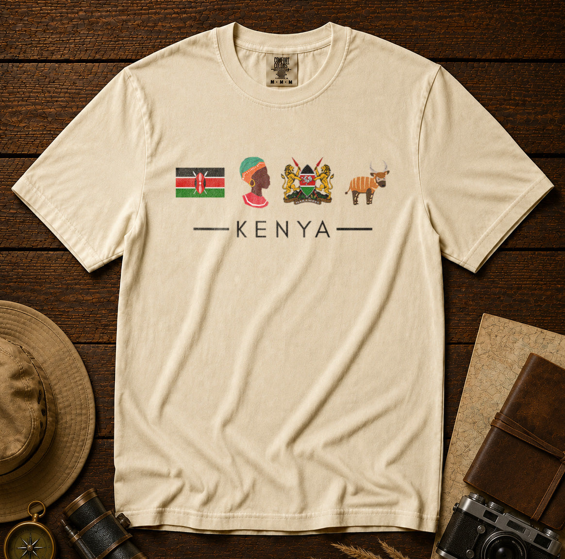 Kenya African Culture T-Shirt in Ivory - roamstride graphic tee